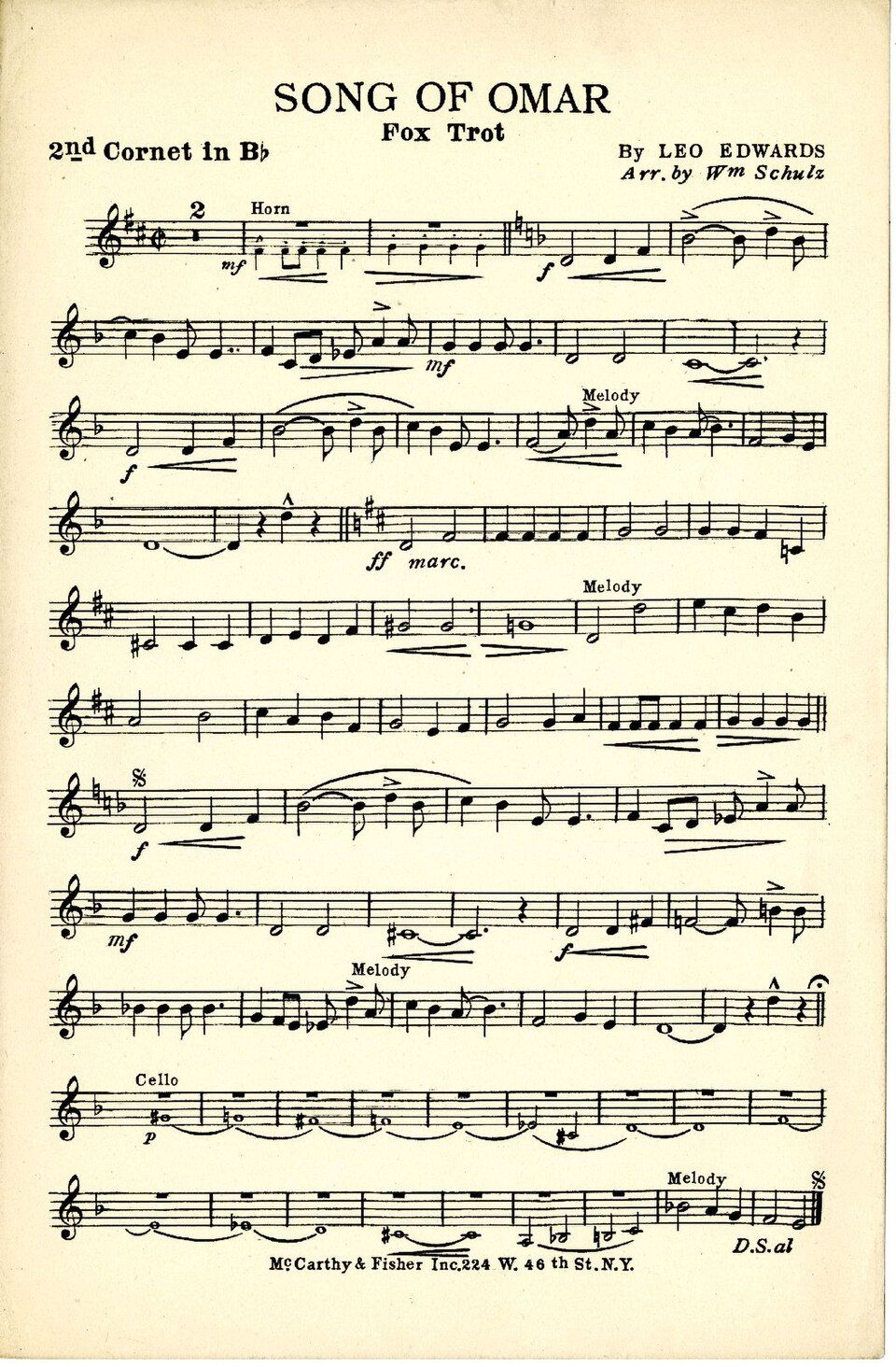 Song of Omar (Fox Trot)